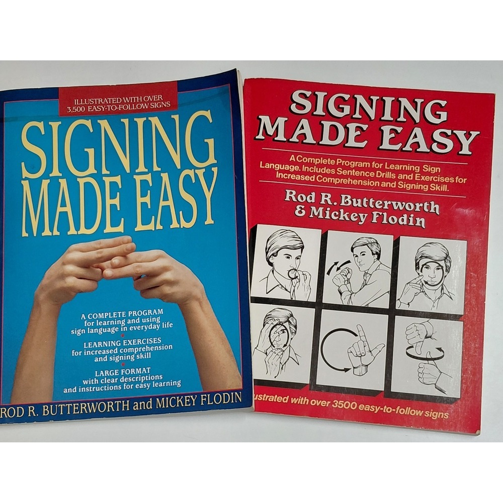 Signing Made Easy Rod R Butterworth Mickey Flodin Sign Language Books Lot of 2
